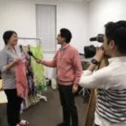 福島中央テレビの取材の様子