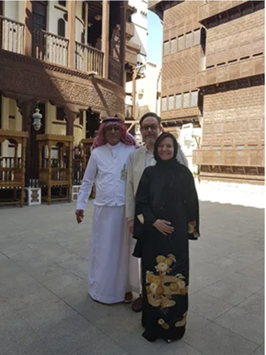Lisa wearing her kimono abaya